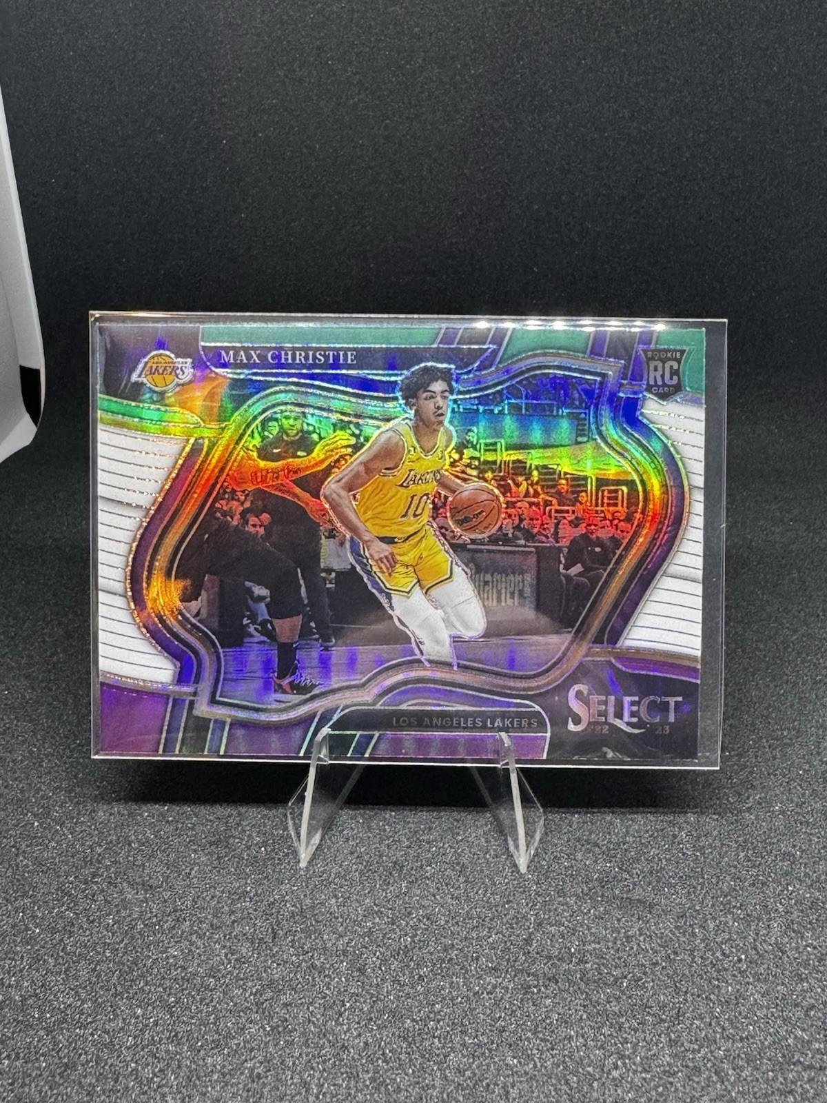 2022-2023 Panini Select Courtside Max Christie Green/white/purple Prism