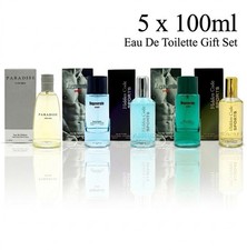 5x 100ml Men’s Cologne Collection - Full Size Fragrance Gift Set For Him Bundle