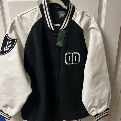 Black and White Letterman Varsity Jacket for Men Women Size 2XL