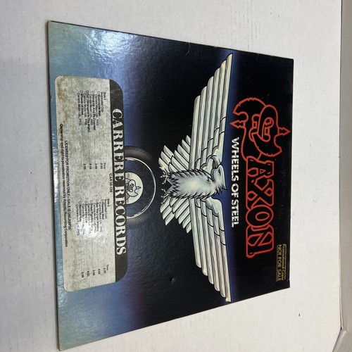 Vintage Saxon ~ Wheels Of Steel ~ Promo CAR 38-126 Hair Metal LP 1980