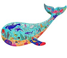Puzzles for Kids Ages 4-6 50 Pieces Whale Animal Shaped Floor Jigsaw Puzzles for