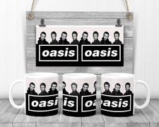 Oasis Mono Tone Mug, 11oz Ceramic Cup, Music Oasis Fan Gift,