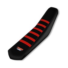Motorcycle Dirt Bike Seat Cover Compatible with CRF CR Universal Black Red Ribs