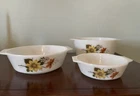VTG Pyrex Casserole dishes Autumn Glory Floral Design JAJ England Set Of 3