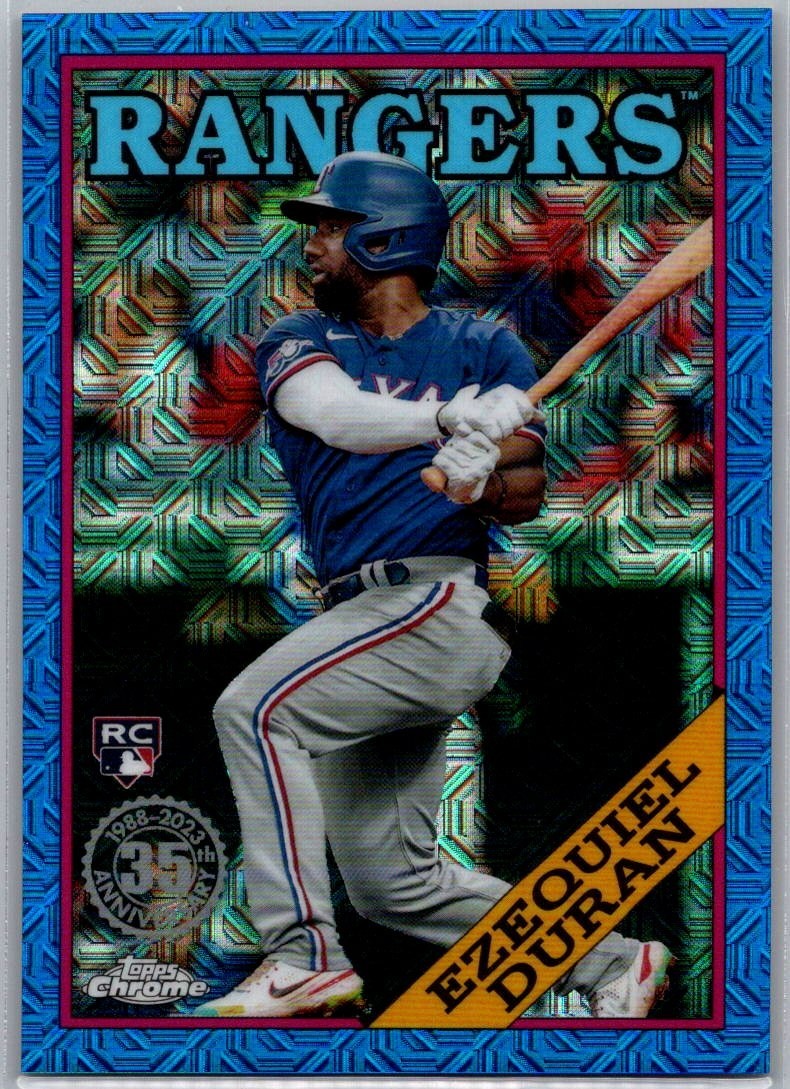2023 Topps Series 1 Chrome Silver Pack Rookie Blue Refractor /150 Ezequiel Duran