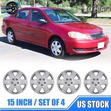 4pcs 15 Inch Wheel Rim Cover Hubcaps For 2005-2008 Toyota Corolla Snap On