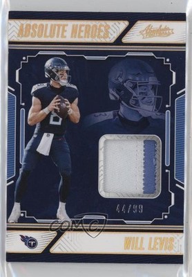2024 Panini Absolute Heroes Memorabilia Gold 44/99 Will Levis #AHM-WLS 6o3