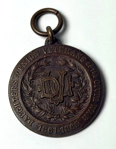 Antique Daughters Of Union Veterans Of The Civil War Medal Pendant 1861-1865