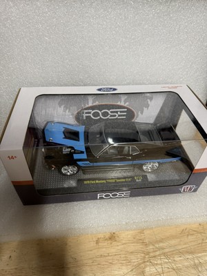 M2 Machines R113 23-27 Ford Mustang Foose Gambler 514 1970 Black w/ blue stripes