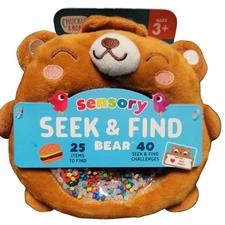 Chuckle & Roar Sensory Seek & Find Bear Plush Toy 25 Items 40 Challenges Ages 3+