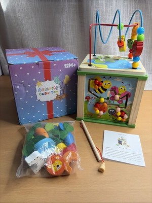 Holzspielzeug Activity Cube Toy Montessori Toys