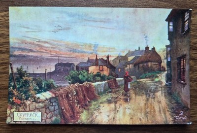 Coverack Cornwall - Vintage Raphael Tuck s Oilette Postkarte