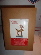 JIM SHORE TRADITIONS RUDOLPH WITH OVERSIZED JINGLE BELL   "READ"