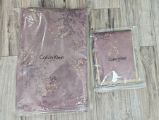 NEW - Calvin Klein Layered Shadow Rosewood KING Duvet Cover KING Sham