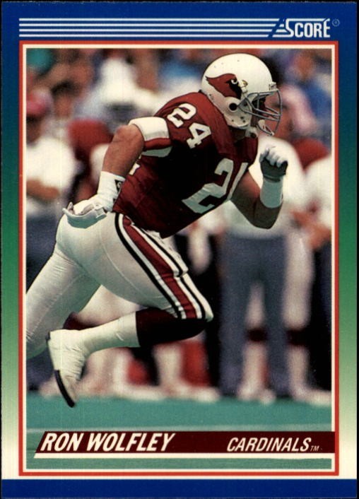 1990 SCORE NFL FOOTBALL Trading Card #425 🤩 RON WOLFLEY, Phoenix Cardinals 😎🤩