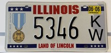 2006 Illinois Korean War Veteran License Plate 5346