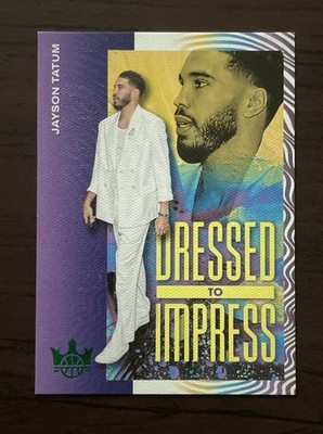 Jayson Tatum 2023-24 Panini Court Kings Dressed to Impress Jade Parallel 19/25