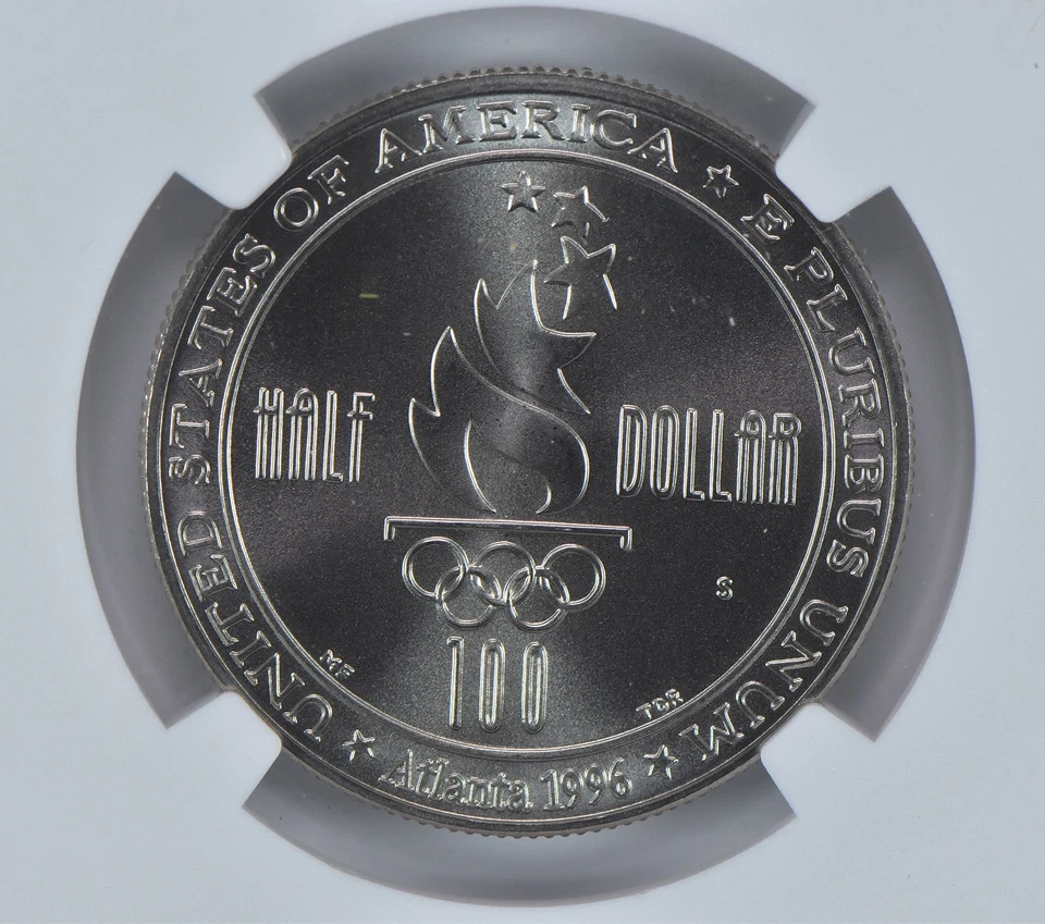 1996-S Olympic Swimming Commemorative Half Dollar MS 9.9 NGC X NGCX *2659 - Image 4 of 4