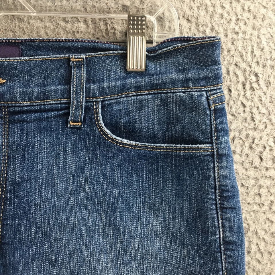 NYDJ Cropped Jeans Womens 14P (actual 34x27) Blue Denim Cotton Blend Mid Rise - Image 4 of 4