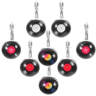 4 Pairs Ohrringen Vinyl-schallplatten-ohrringe Vintage-Ohrringe Für Frauen