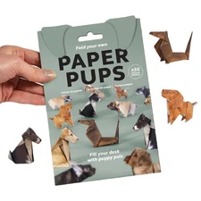  DIY Paper Dogs Craft Kit - 50 Sheets Paper Pups Origami,Fold Your Own Dog