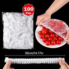 100PCS Disposable Bowl Covers Food Grade Plastic Wrap Fresh Storage Protector