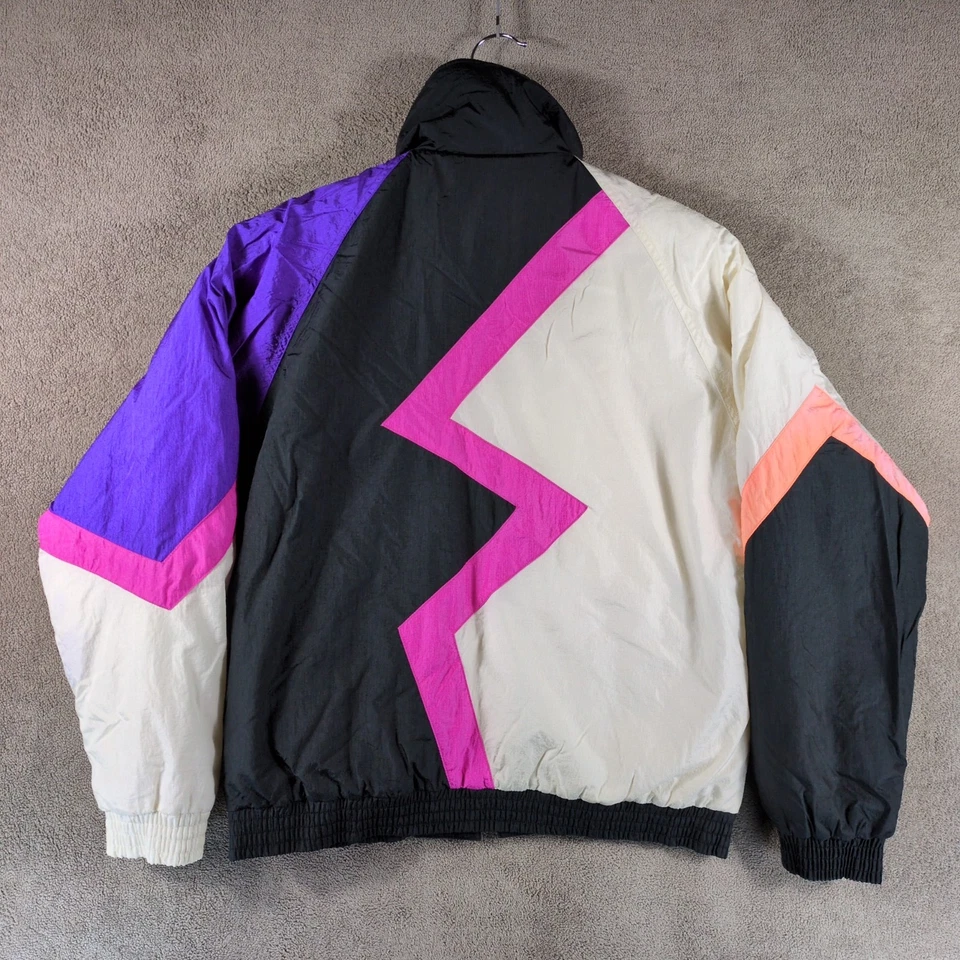S.K.I. Y2K Vintage Womens Ski Jacket XL 80s/90s Colorblock Full Zip Retro Winter - Image 2 of 4
