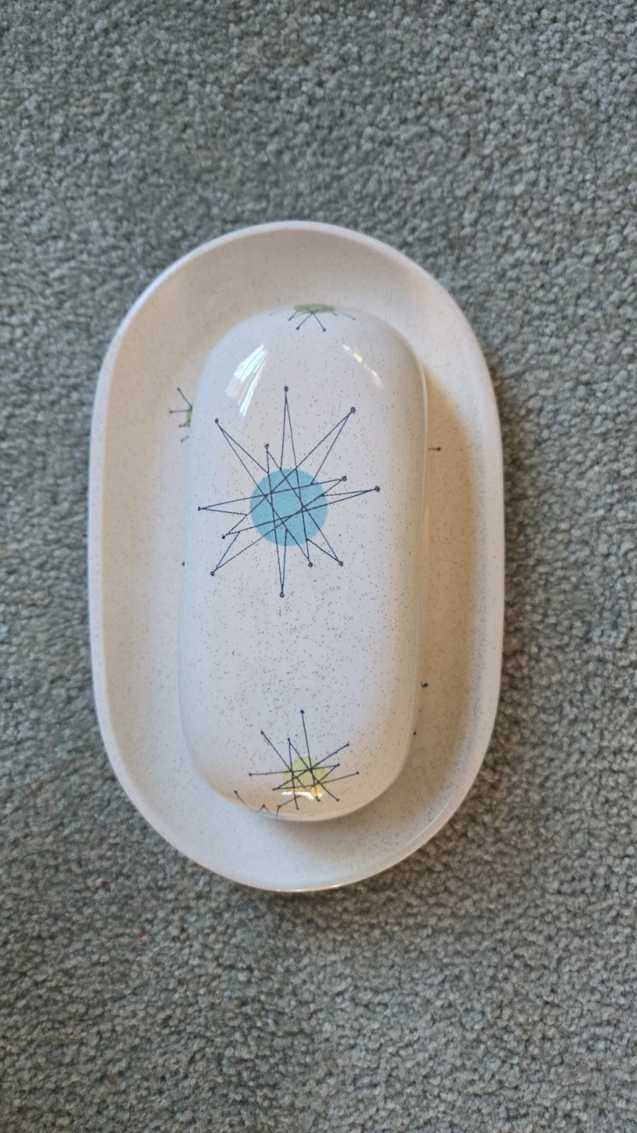 Vintage Franciscan Atomic Starburst Butter Dish with Lid – Mid Century Modern