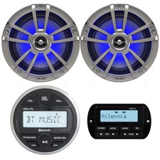 JBL PRV175 Marine Gauge Stereo Receiver, 2X 6.5" LED Speaker, Remote
