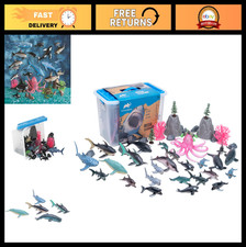 45-Piece Ocean Animal Toy Set - Sea Life Figures, Sharks, Dolphins, Whales  Mor