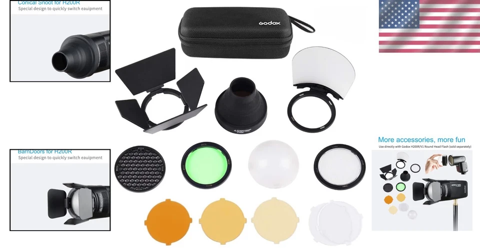 AK-R1 Flash Accessories Kit for H200R Ring Flash Head - Image 2 of 4