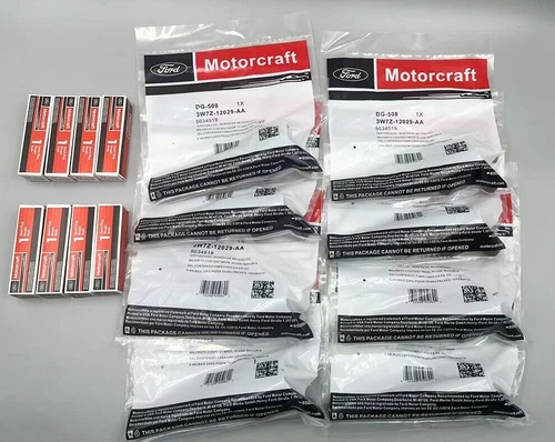 8PCS OEM Motorcraft Ignition Coil DG508 &Spark Plug SP479 For Ford F150 4.6 5.4L - Picture 1 of 9