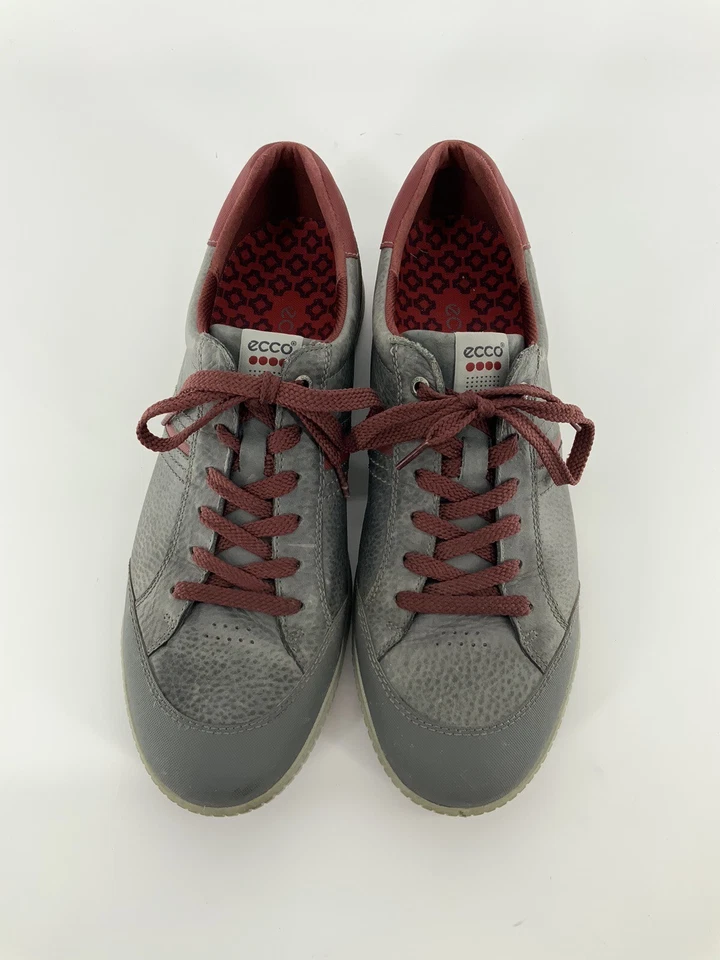 Кроссовки для гольфа Ecco HydroMax размер 47 серые/красные кожа без шипов YGI K3S-18 - Изображение 4 из 4