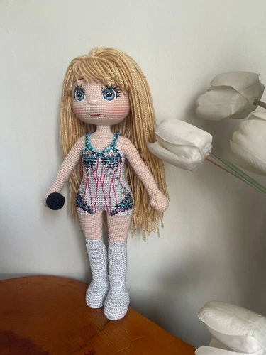 Handmade Taylor Swift Amigurumi Crochet Unique Fan Art Collectible 16 inc