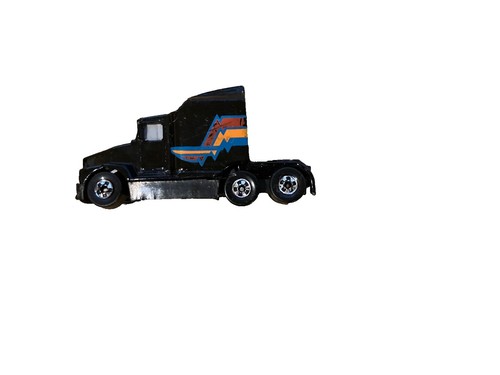 Hot Wheels Blackwall 1989 Kenworth 76 Big Rig Black Semi Truck 3