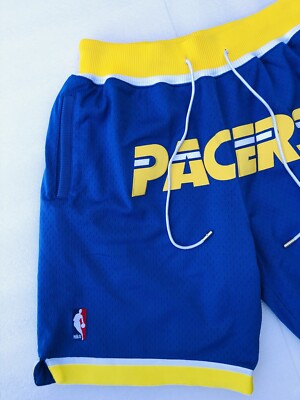 Shorts De Match Indiana Pacers 2002-03 - Taille 40 - Jaune - Origine NBA - DP65071