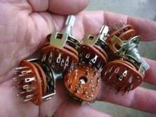 ONE Lot 10 Rotary Switches 3-Position, 4-Pole -- JAMECO #101557 -- New & Unused