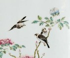 An Excellent Chinese Qing Dynasty Famille Rose Porcelain Plaque, Rosewood Frame. — photo 3