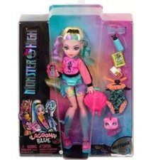 Monster High Lagoona Blue Doll With Colorful Streaked Hair & Pet Piranha NIB