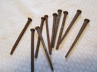 Used Nails 6 Vintage Used Square Nails 4 inches Long - Straight slight rust | eBay