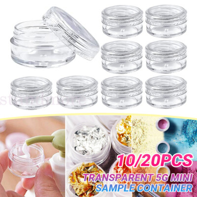 10-20 Mini Probe Flasche Kosmetik Make-up Glas Topf Gesichtscreme Lippenbalsam Behälter