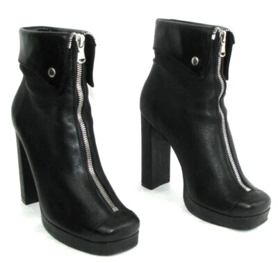 FREE LANCE Stiefletten Lyne 7 Front Zipboot Absätze 11 CM Leder Schwarz 37 Sehr - Bild 1 von 4