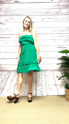 hale bob green dress Off the Shoulder Light Green Floral Prom Dresses, Green Floral Formal main image 0