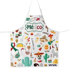 Mexican Chef Apron Mexico Kitchen Apron Mexico Cooking Apron El Jefe Apron Me...