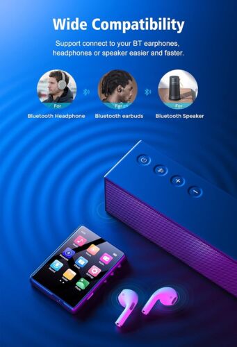 32GB Mp3 Player with Bluetooth 5.3 -2.4 inch Full-Touch Screen Portable gym sch - Picture 4 of 6