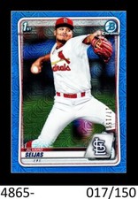 1-2020 BOWMAN CHROME MEGA BLUE REFRACTOR ALVARO SEIJAS CARDINALS 017/150