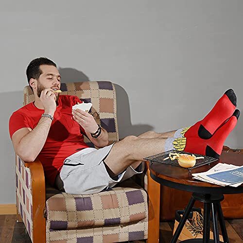 Funny Mens Colorful Dress Socks - Fun Novelty Patterned 12 Pairs - Donuts - Picture 2 of 8