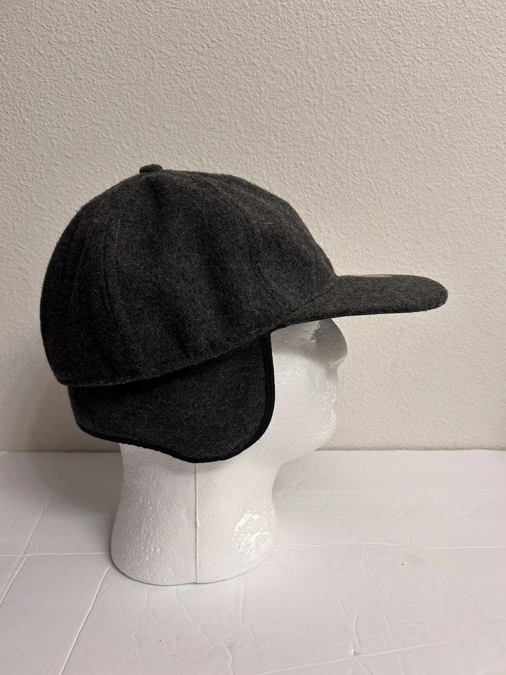 APT.9 Men's S/M  - Wool Blend Gray Baseball TRAPPER Hat w/ Ear Flaps - Image 4 of 4