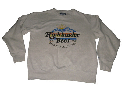 Highlander Beer Missoula Montana Men's Blue 84 Sweatshirt Small
