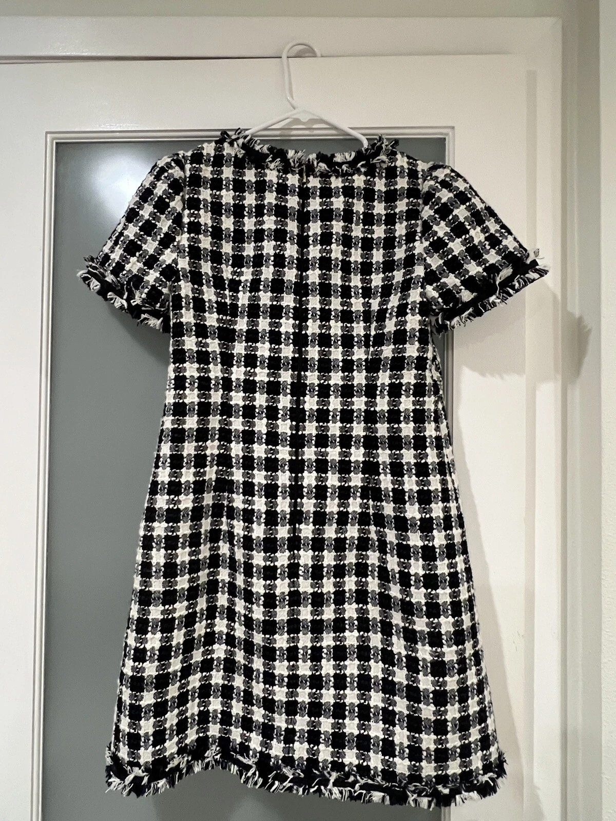 Abito nuovo con etichette donna Kate Spade ortinsel tweed scacchi prezzo al dettaglio al dettaglio $449